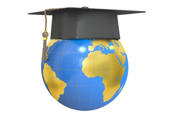 Conceito de educação global, renderização 3D — Fotografia de Stock