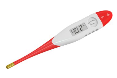 Dijital elektronik termometre, 3d render