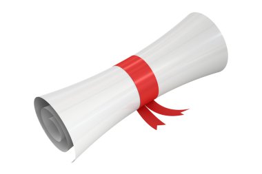 Mezuniyet Diploması kaydırma, 3d render