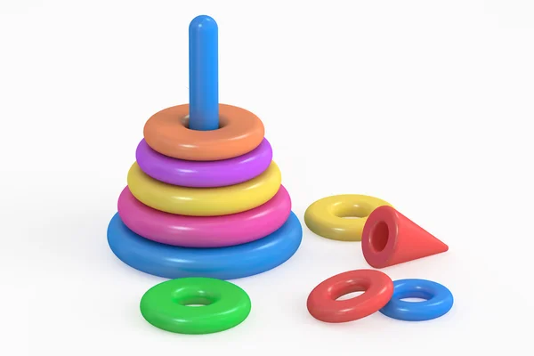 Farbpyramide für Kinder, 3D-Darstellung — Stockfoto