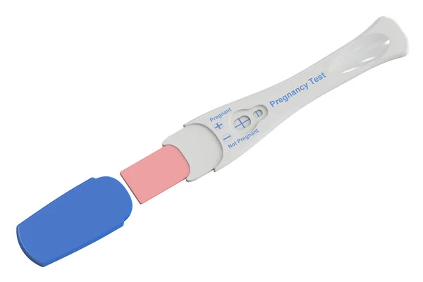 Test di gravidanza positivo, rendering 3D — Foto Stock