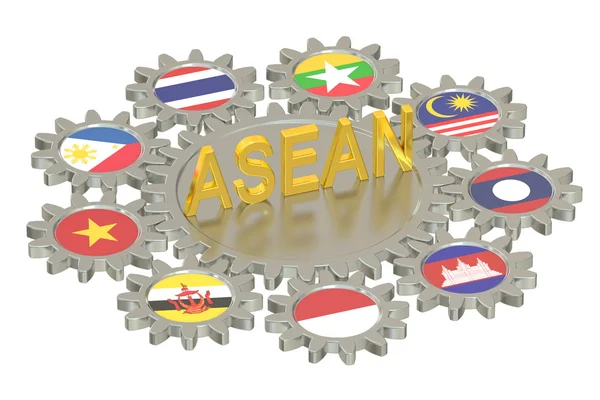 Asean の概念、3 d レンダリング — ストック写真