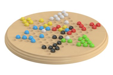 Çin daması oyunu, 3d render