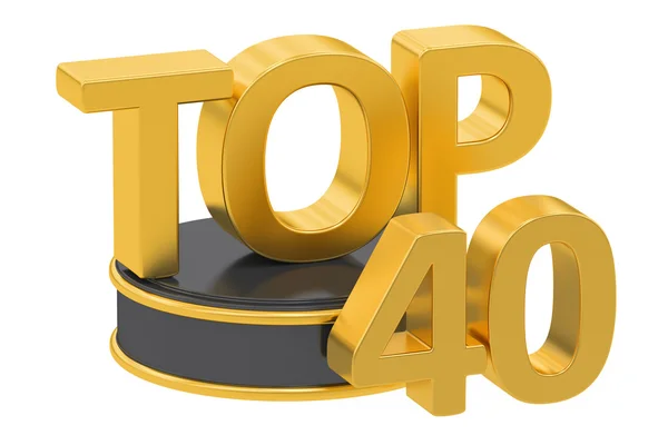 Top 40, renderizado 3D — Foto de Stock