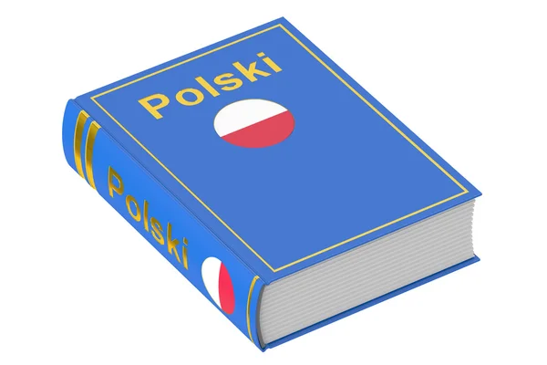 Polish language textbook, 3D rendering — Stock Photo, Image