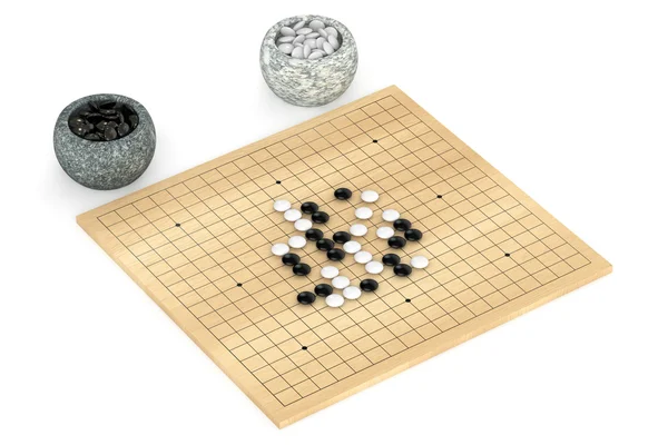 Go game, 3D rendering — Stock Photo, Image