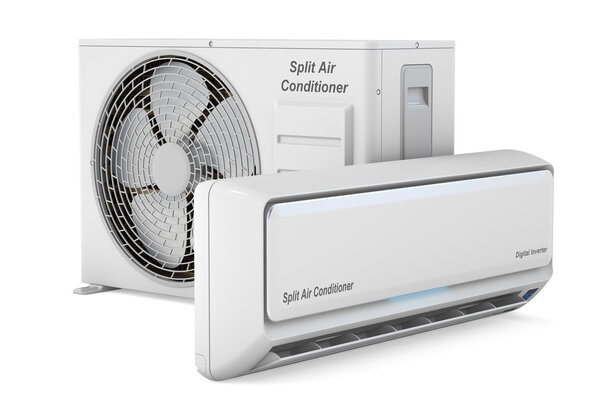 modern air conditioner system, 3D rendering