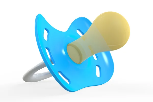 Blue pacifier, 3D rendering — Stock Photo, Image