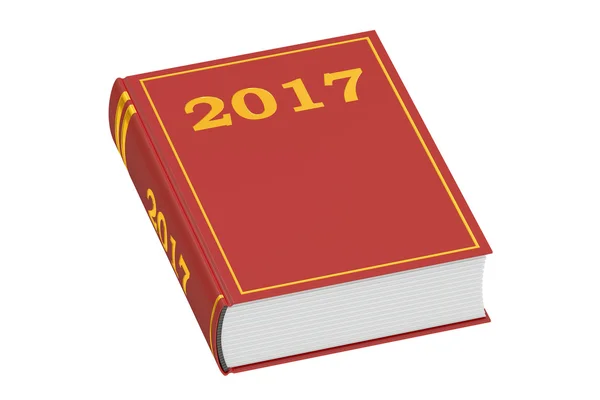 Livro 2017 conceito, renderização 3D — Fotografia de Stock