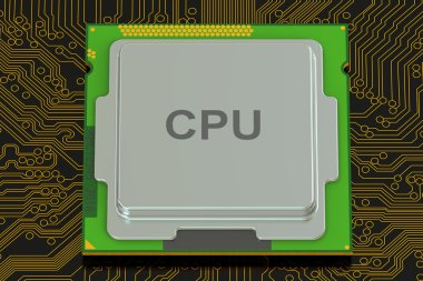 CPU, 3d render