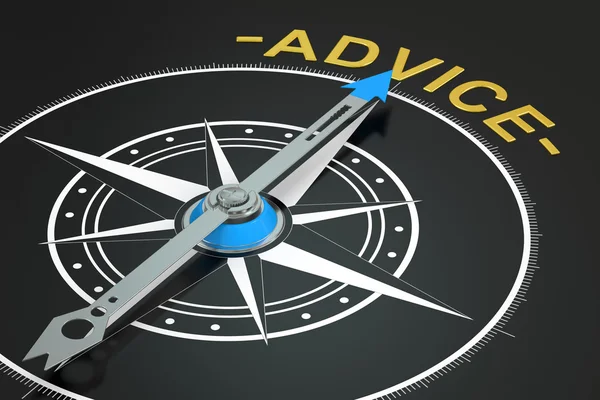 Advice compass concept, 3D rendering — Stock Photo, Image