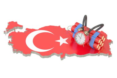 Turkey terror attacks concept, 3D rendering clipart