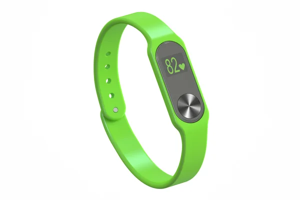 Grön verksamhet tracker eller fitness armband, 3d-rendering — Stockfoto
