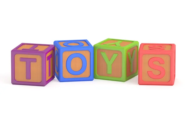 Cubes de jouets, concept de jouets. rendu 3D — Photo