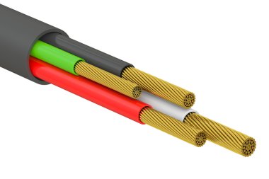 USB Kablo kesit, 3d render