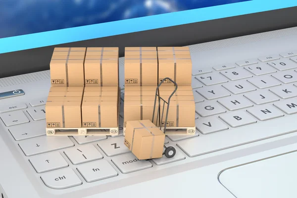 Shipping and logistics concept, 3D rendering — Stock Photo, Image