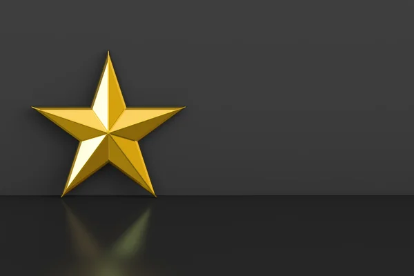 Golden star, 3d-rendering — Stockfoto