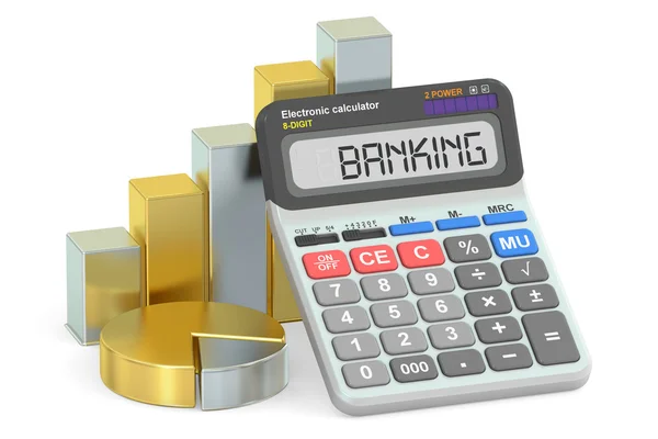 Concepto bancario, renderizado 3D — Foto de Stock