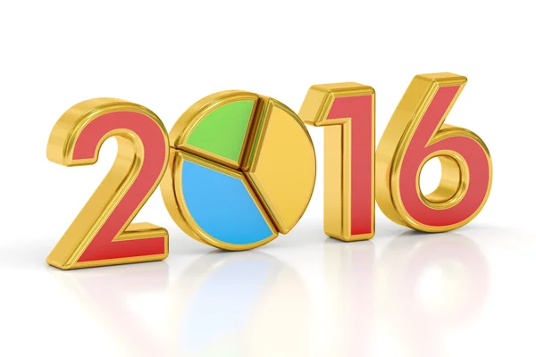 2016 concepto de informe, renderizado 3D — Foto de Stock