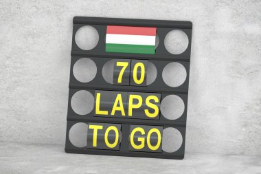 Hungaroring yarış, çukur kurulu ile Macaristan, 3B oluşturma bayrağı
