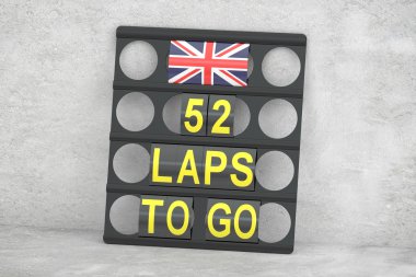 Silverstone yarış, Birleşik Krallık, 3B oluşturma bayrağı ile çukur kurulu