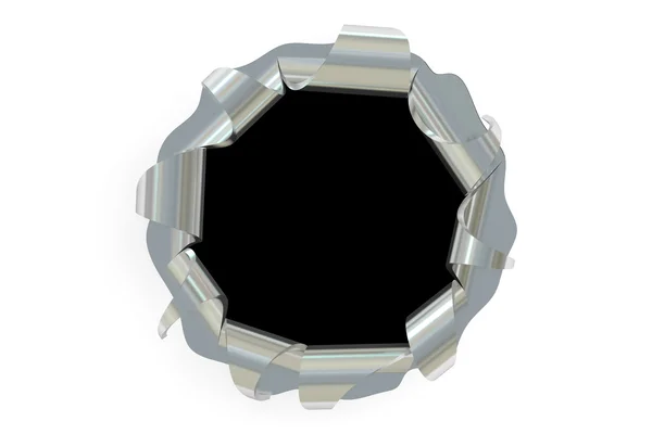 Buraco de bala, renderização 3D — Fotografia de Stock
