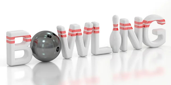 Bowling concept, 3D rendering — Stock Photo, Image