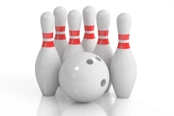 Bowling, 3D rendering — Stock Photo, Image