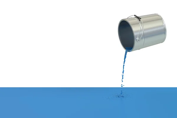 Blue spilled paint concept, 3D rendering — Stock Photo, Image