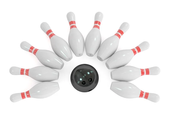 Bowling concept, 3D rendering — Stock Photo, Image