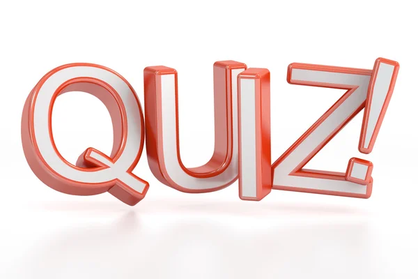 ¡Quiz! Renderizado 3D — Foto de Stock