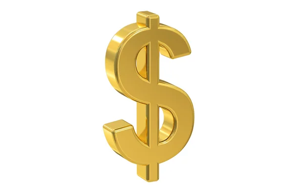 Simbolo del dollaro, rendering 3D — Foto Stock