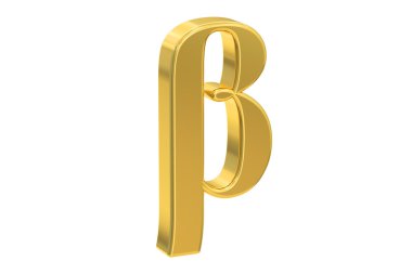 Beta sembol, 3d render