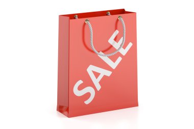 Alışveriş çantası, Satılık kavramı. 3D render