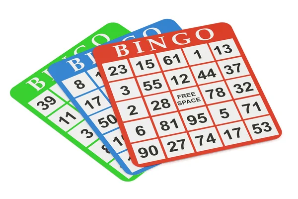 Bingo kártyák, 3d-leképezés — Stock Fotó