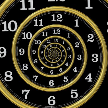 Sonsuz zaman sarmal, 3d render 