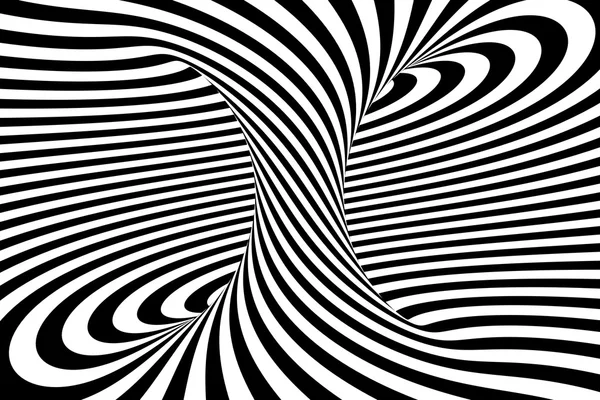 Fondo en espiral abstracto en blanco y negro, representación 3D —  Fotos de Stock
