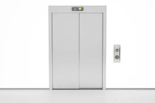 Modern elevator with closed doors, 3D rendering — Stock Photo, Image