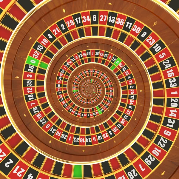 Spiral Casino Roulette, 3D rendering — Stock Photo, Image