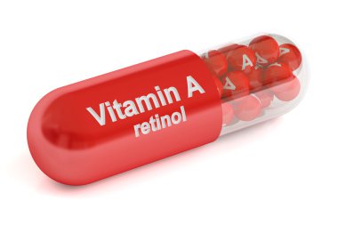 A vitamini kapsülü, 3d render