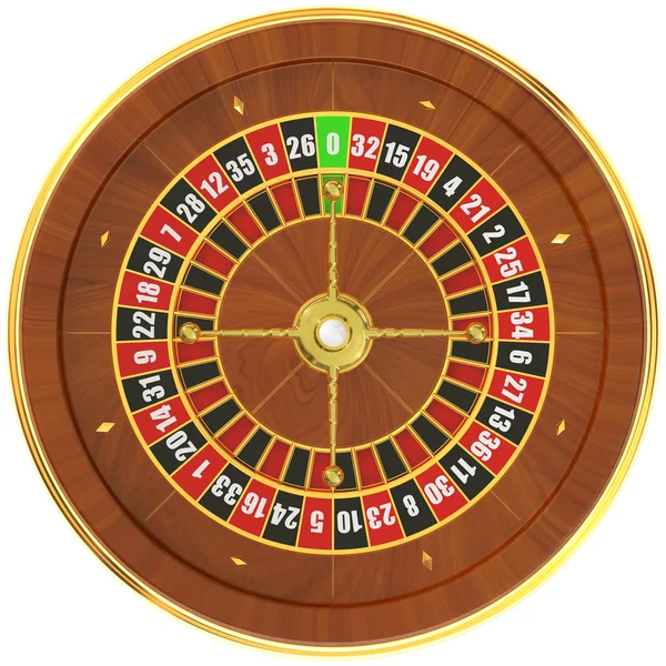 Casino Roulette, Draufsicht. 3D-Darstellung — Stockfoto