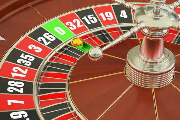 Casino roulette, closeup. 3D rendering — Stock Photo, Image