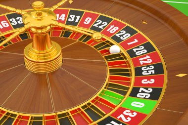 Casino rulet, portre. 3D render