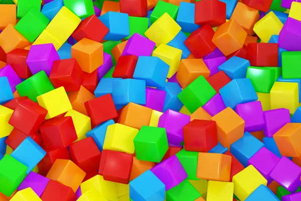 Colorful cubes background, 3D rendering — Stock Photo, Image