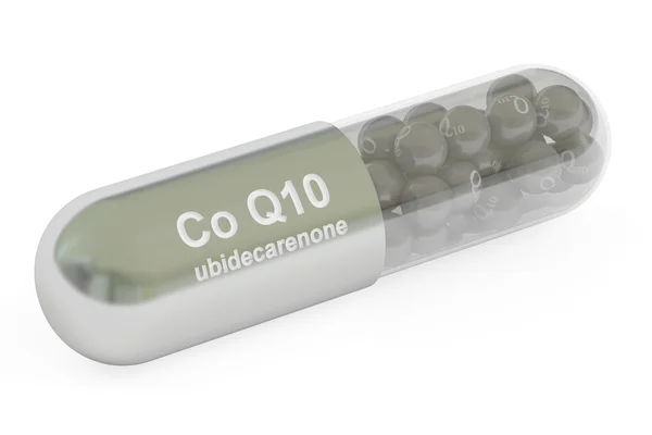 Cápsula de coenzima Q10, renderização 3D — Fotografia de Stock