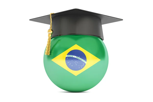 Educação e estudo no Brasil conceito, renderização 3D — Fotografia de Stock