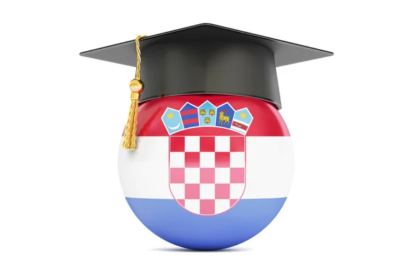 Ausbildung und Studium im kroatischen Konzept, 3D-Rendering — Stockfoto
