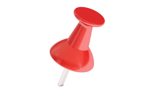 Red push pin closeup, 3D rendering — Stock Photo, Image