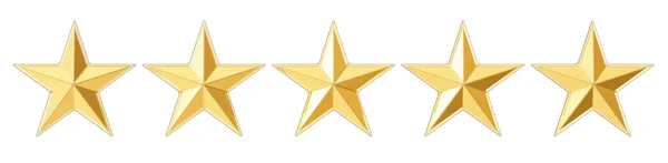 Concepto de 5 estrellas, representación 3D — Foto de Stock