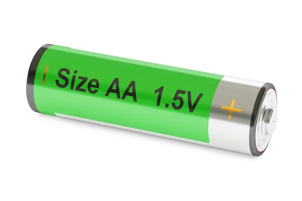 Batteriegröße aa, 3D-Darstellung — Stockfoto
